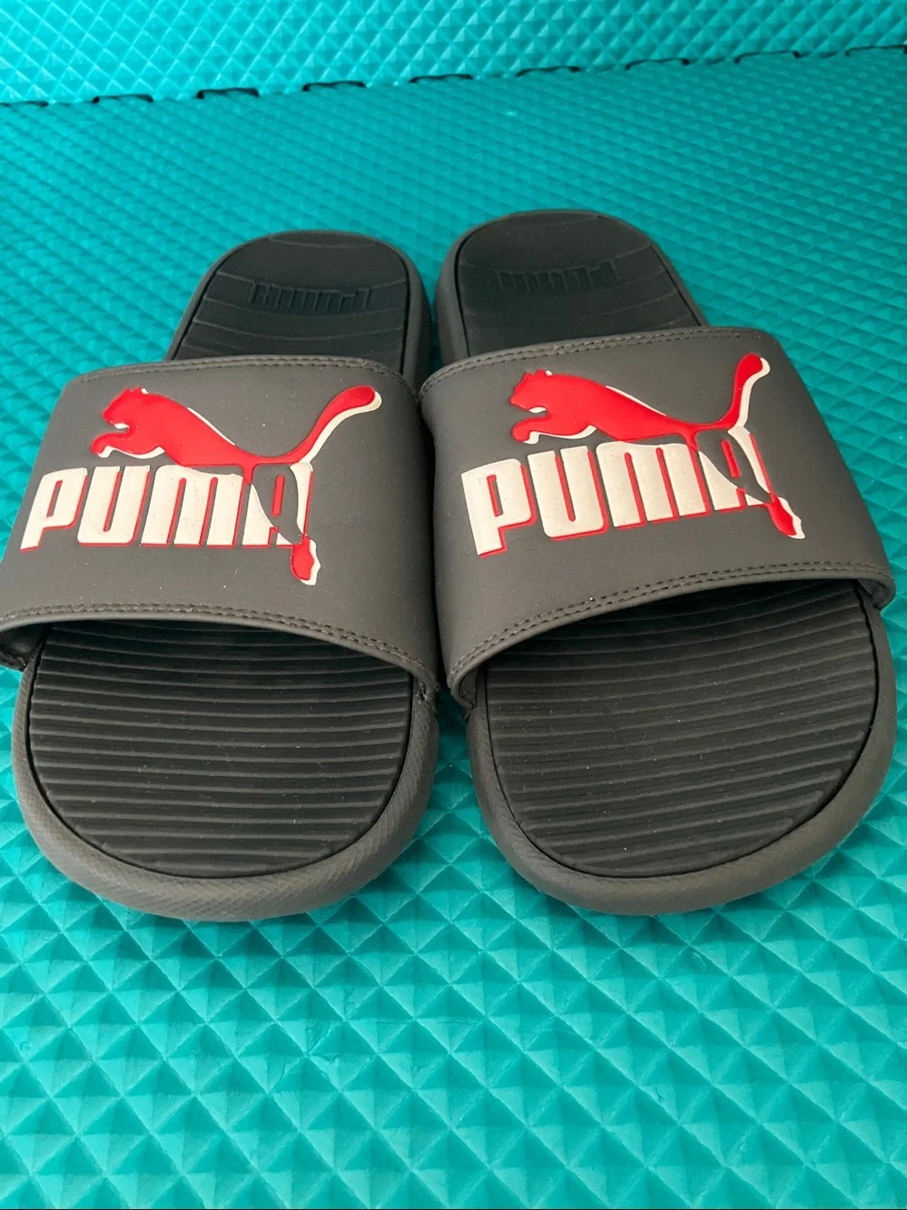 PUMA Mens Cool Cat Leap Slide Grey Sandals | 11